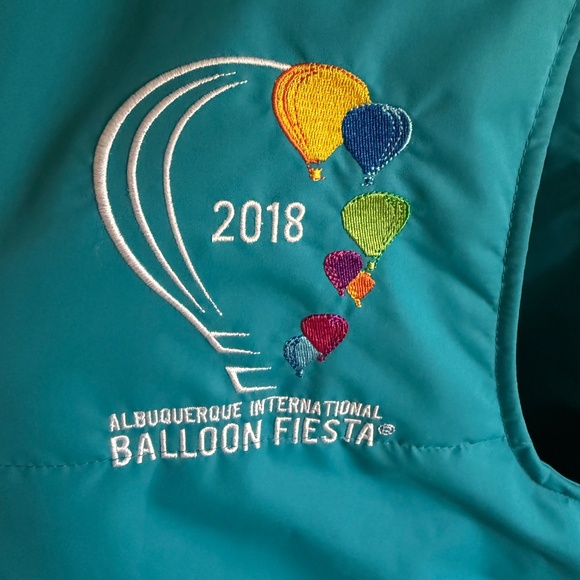 Albuquerque International Balloon Fiesta 2018 Winter Coat & Vest Turquoise Sz L - Picture 15 of 16